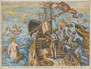 Christophorus Columbus Ligur Americae Retectio von Stradanus