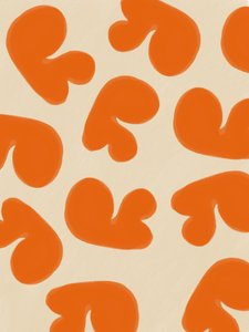 Abstrakte orange Formen von Studio Palette