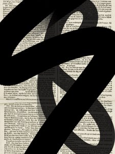 Fette Striche auf antiker Seite