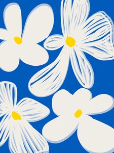 Fröhliche weiße Blüten von Studio Palette