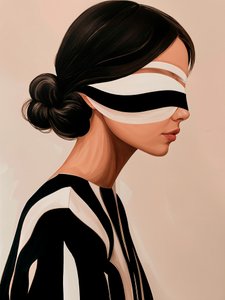 Elegante Frau mit Augenbinde von Studio Palette
