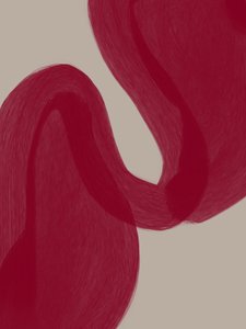 Fließende rote Kurven von Studio Palette