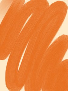 Orange Pinselstrich-Abstraktion von Studio Palette