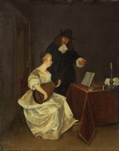 Die Musikstunde von Studio of Gerard ter Borch the Younger