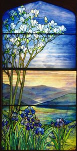 Landschaftsfenster (Buntglas) von Studios Tiffany