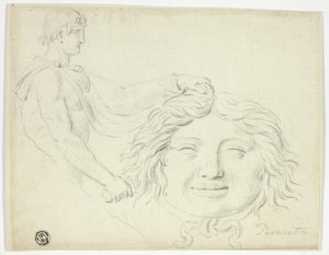 Perseus und der Kopf der Gorgone von Style of Jacques Louis David