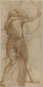 Figur eines Bogenschützen [recto] von Style of Pietro Perugino