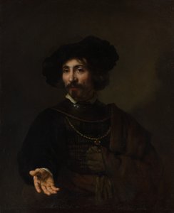 Mann mit Stahlhalsberge von Style of Rembrandt