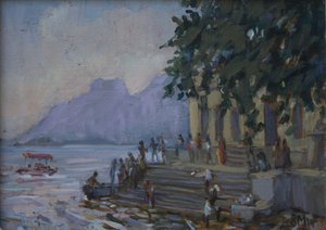 Wäsche auf den Stufen in Udaipur