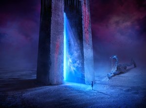 Geheimnisvolles Blaues Portal