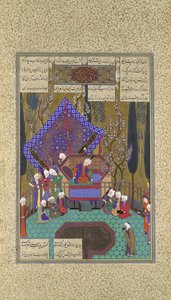 Zal konsultiert die Magier, Folio 73v aus dem Shahnama Buch der Könige, ca. 1530-35 von Sultan Muhammad