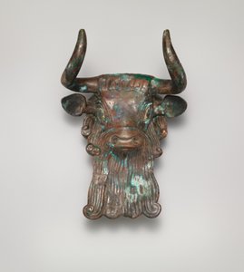 Stierkopf-Ornament für eine Leier