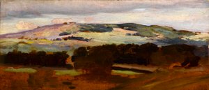 Landschaft mit Eichen