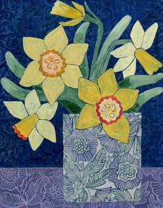 Frühlingsnarzissen in Vase von Susan Black