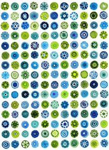 Aquarell Blumen Kreise von Susan Black