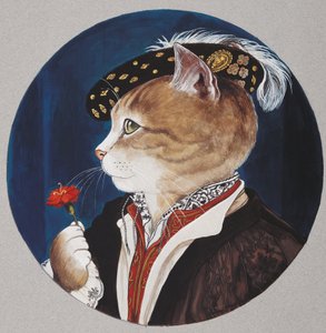 Illustration aus Cats Galore! A Compendium of Cultured Cats (veröffentlicht 2015) von Susan Herbert