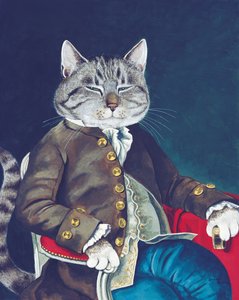 Illustration aus Cats Galore! A Compendium of Cultured Cats (veröffentlicht 2015) von Susan Herbert