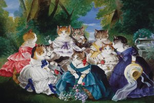 Illustration aus Cats Galore! A Compendium of Cultured Cats (veröffentlicht 2015)