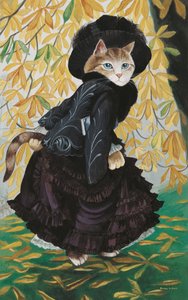 Illustration aus Cats Galore! A Compendium of Cultured Cats (veröffentlicht 2015) von Susan Herbert