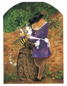 Illustration aus Pre-Raphaelite Cats (veröff. 1999) von Susan Herbert