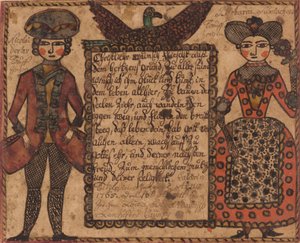 Taufwunsch für Catarina Titzlir, um 1765 von Sussel Washington