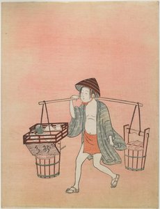 Ein Wasserverkäufer (zweiter Zustand) von Suzuki Harunobu