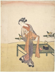 Schönheit beim Abkühlen von Suzuki Harunobu
