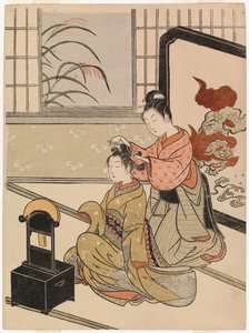 Frisiertisch mit Herbstmond von Suzuki Harunobu