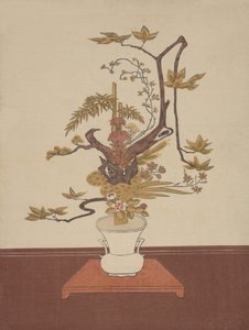 Ike Bana Blumenarrangement im Ike-no-bo Stil, wahrscheinlich 1765 von Suzuki Harunobu