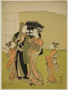 Liebende trennen sich am Morgen von Suzuki Harunobu