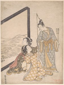 Parodie auf Minamoto no Tametomo von Suzuki Harunobu