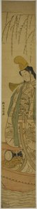 Shirabyoshi-Tänzerin in einem Asazuma-Boot