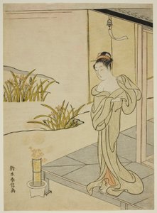 Sommer, aus der Serie "Neue Versionen der Blumen der vier Jahreszeiten (Shinpan furyu shiki no hana)"