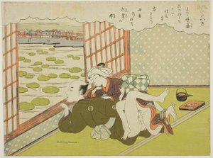 Die Abendherrin in Ueno (Ueno no bansho), aus der Serie "Acht modische Ansichten von Edo (Furyu Edo hakkei)"