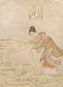 Der Juwelenfluss bei Chofu Chofu no Tamagawa, ca. 1768 von Suzuki Harunobu