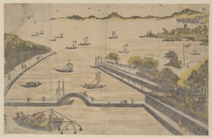 Ansicht von Fukagawa, Edo von Suzuki Harunobu