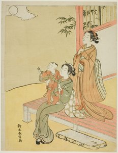 Den Mond betrachten von Suzuki Harunobu