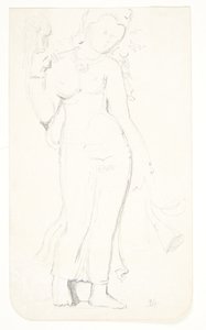 Stehende Frau. Studienblatt nach Reliefs in Borobudur, Java von Svend Rathsack