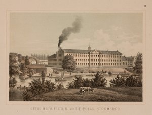Baumwollfabrik, Stromsbro, Schweden, ca. 1840