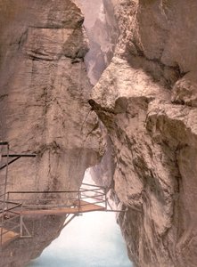 Aareschlucht, nahe Meiringen, Schweiz, veröffentlicht um 1900