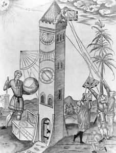 Illustration aus Sebastian Münsters Rudimenta Mathematica, 1551 von Swiss School