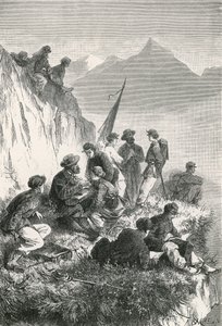 Botanikstudenten in den Bergen von Swiss School