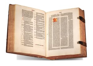 De civitate Dei, mit Kommentar von Thomas Waleys (gestorben vor 1349) und Nicolaus Trivet (1258?-1328), von Augustinus von Hippo, gedruckt 1489 von Swiss School