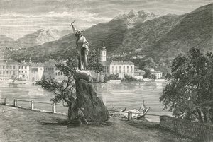 Lugano, mit der Statue von Tell von Vela von Swiss School