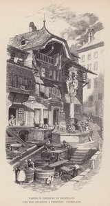 Partie in Freiburg im Üechtland, Eine alte Straße in Freiburg, Üechtland von Swiss School