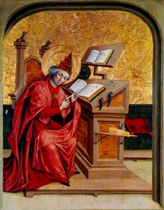 Porträt von Gregor dem Großen (540-604) Papst von 590 bis 604 Gemälde der Schweizer Schule des 15. Jahrhunderts Dijon, Museum der Schönen Künste von Swiss School