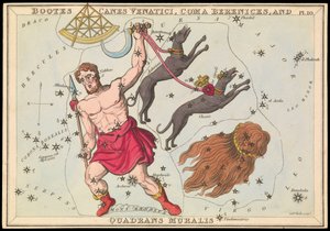Bootes Canes Venatici, Coma Berenices und Quadrans Muralis, ca. 1825