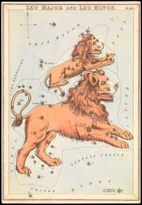 Leo Major und Leo Minor, ca. 1825 von Sydney Hall