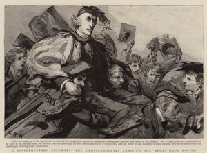 Eine zusätzliche Zeremonie, die Studenten tragen den neu ernannten Doktor von Sydney Prior Hall