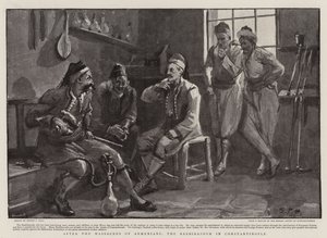 Nach den Massakern an den Armeniern, der Baschi-Bazouk in Konstantinopel von Sydney Prior Hall